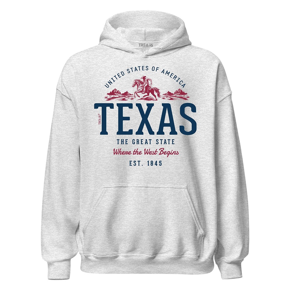 Vintage-style Texas State pullover hoodie with retro design featuring classic Lone Star styling