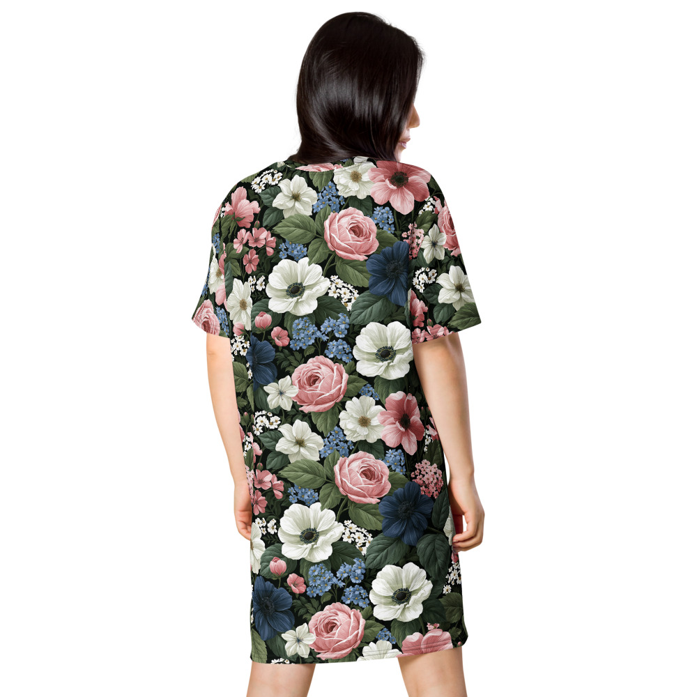 pink rose t shirt dress Ash Rose T-shirt Dress  Sapphire Boutique