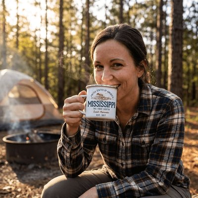 Mississippi State Vintage-Style Camp Mug Retro Souvenir by Treaja®