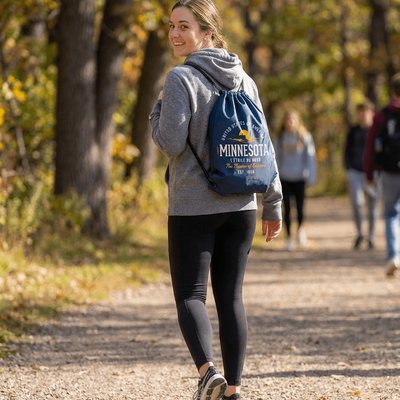 Minnesota Retro Drawstring Backpack Souvenir by Treaja®