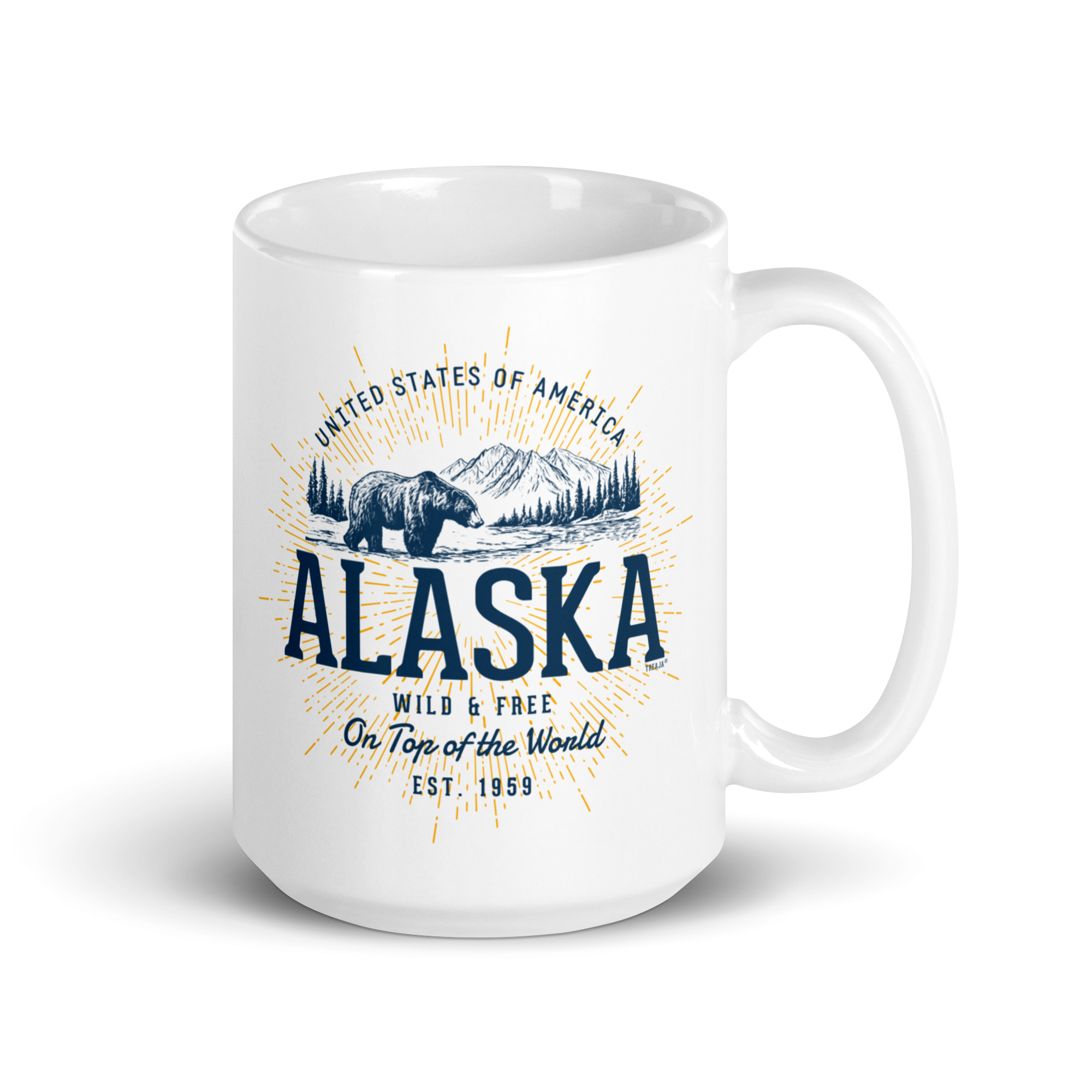 Retro Alaska Coffee Mug by Treaja - Treaja.com