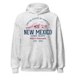 Vintage-inspired retro New Mexico State pullover hoodie with southwestern artwork and front kangaroo pocket