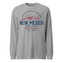 Vintage-style New Mexico State long sleeve shirt with retro southwestern design in classic unisex fit