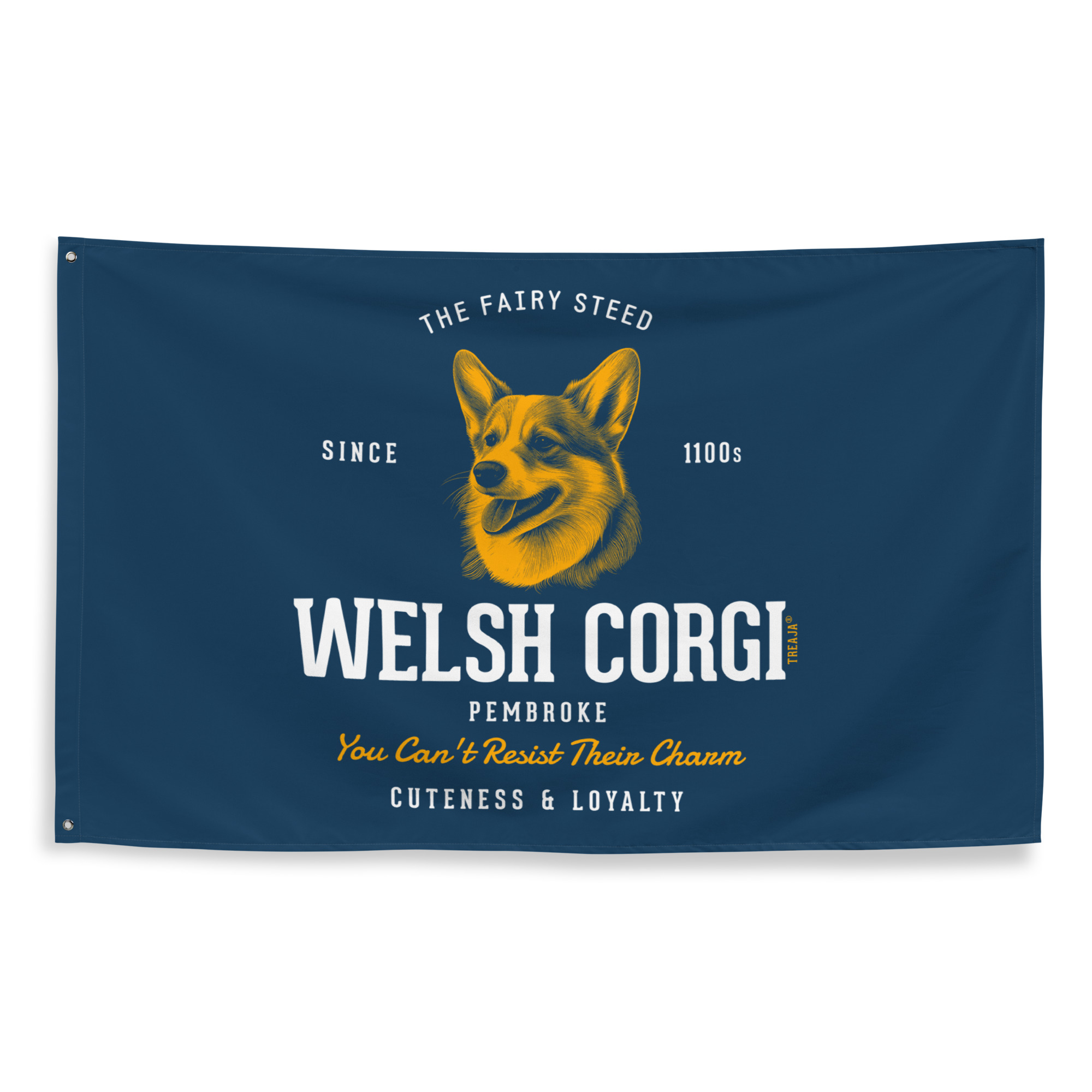 Pembroke Welsh Corgi Banner Vintage-Style Wall Decor by Treaja® - Image 3